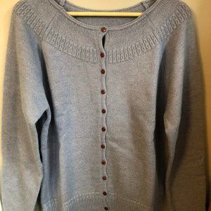 NWT,  Light Blue Cardigan by Aljok, Size Large